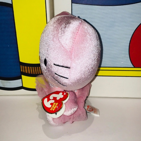 Ty Hello Kitty Beanie Babies 6.5” Pink Shimmer - Picture 4 of 5